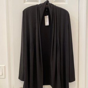 WOMEN’S BLACK SHAWL COLLAR CARDIGAN